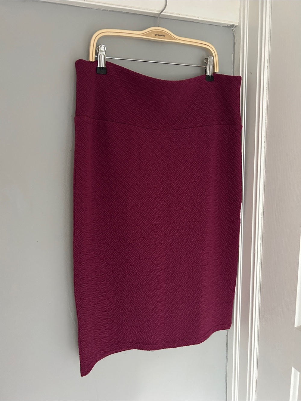 LuLaRoe Plum Textured Pencil Skirt